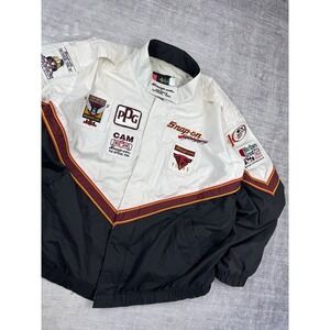 Vtg Snap On Tools Racing Jacket Mens 2XL White Molson Indy Marlboro‎ 90s Pitcrew